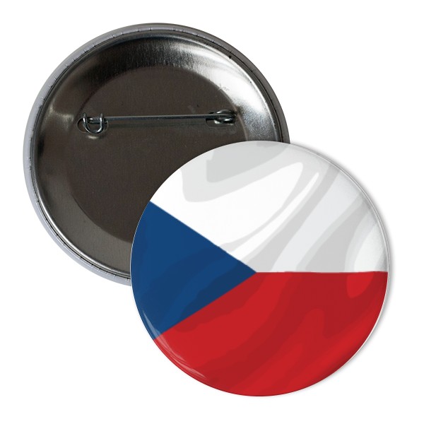 Odznáček s potiskem Česká vlajka